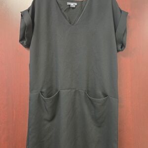 Vince Black V-Neck Dress
